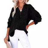 Let Bomuldsbluse med Knapper