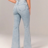 Flare Jeans med Høj Talje – Flatterende Pasform og Klassisk Denim