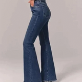 Flare Jeans med Høj Talje – Flatterende Pasform og Klassisk Denim