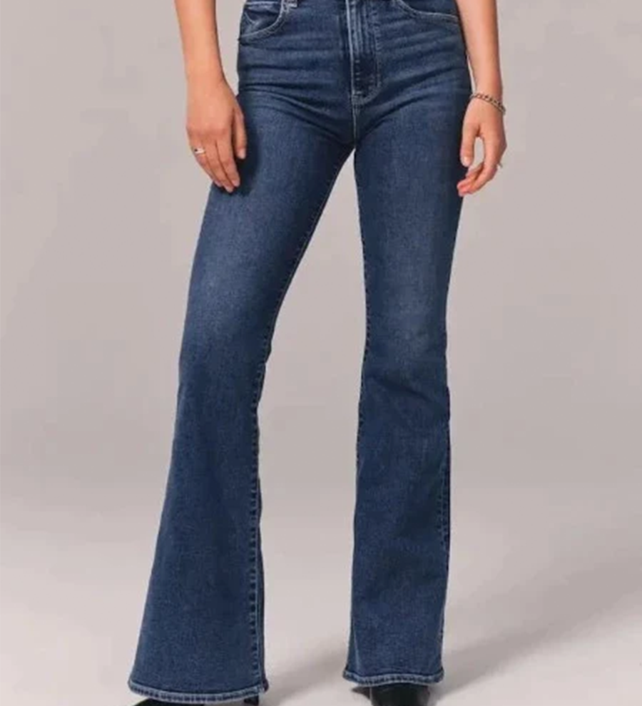 Flare Jeans med Høj Talje – Flatterende Pasform og Klassisk Denim
