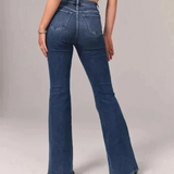 Flare Jeans med Høj Talje – Flatterende Pasform og Klassisk Denim