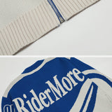 Oversized striktrøje med grafisk mønster og sporty look