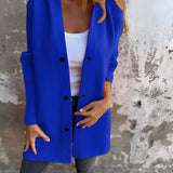 Elegant Blazer Cardigan med Knaplukning