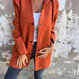 Elegant Blazer Cardigan med Knaplukning