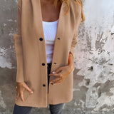 Elegant Blazer Cardigan med Knaplukning