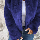 Kort Pelsjakke til Kvinder – Blød, Varm og Elegant Imiteret Pels