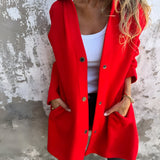 Elegant Blazer Cardigan med Knaplukning
