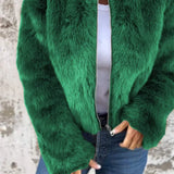 Kort Pelsjakke til Kvinder – Blød, Varm og Elegant Imiteret Pels