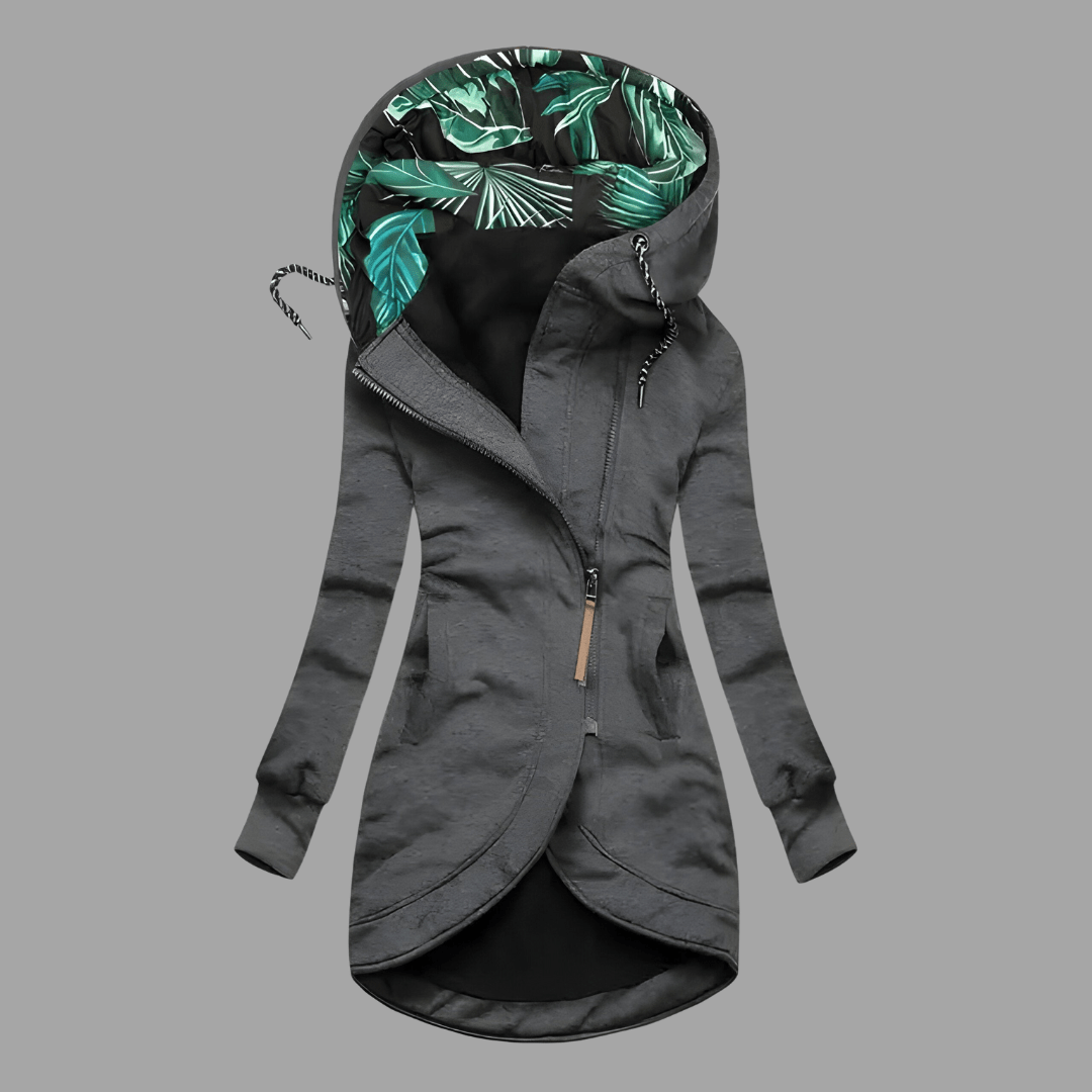 Let Jakke med Hætte og Moderne Funktionelt Design
