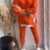 Blødt sweat sæt med oversized trøje og afslappede bukser