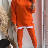 Blødt sweat sæt med oversized trøje og afslappede bukser