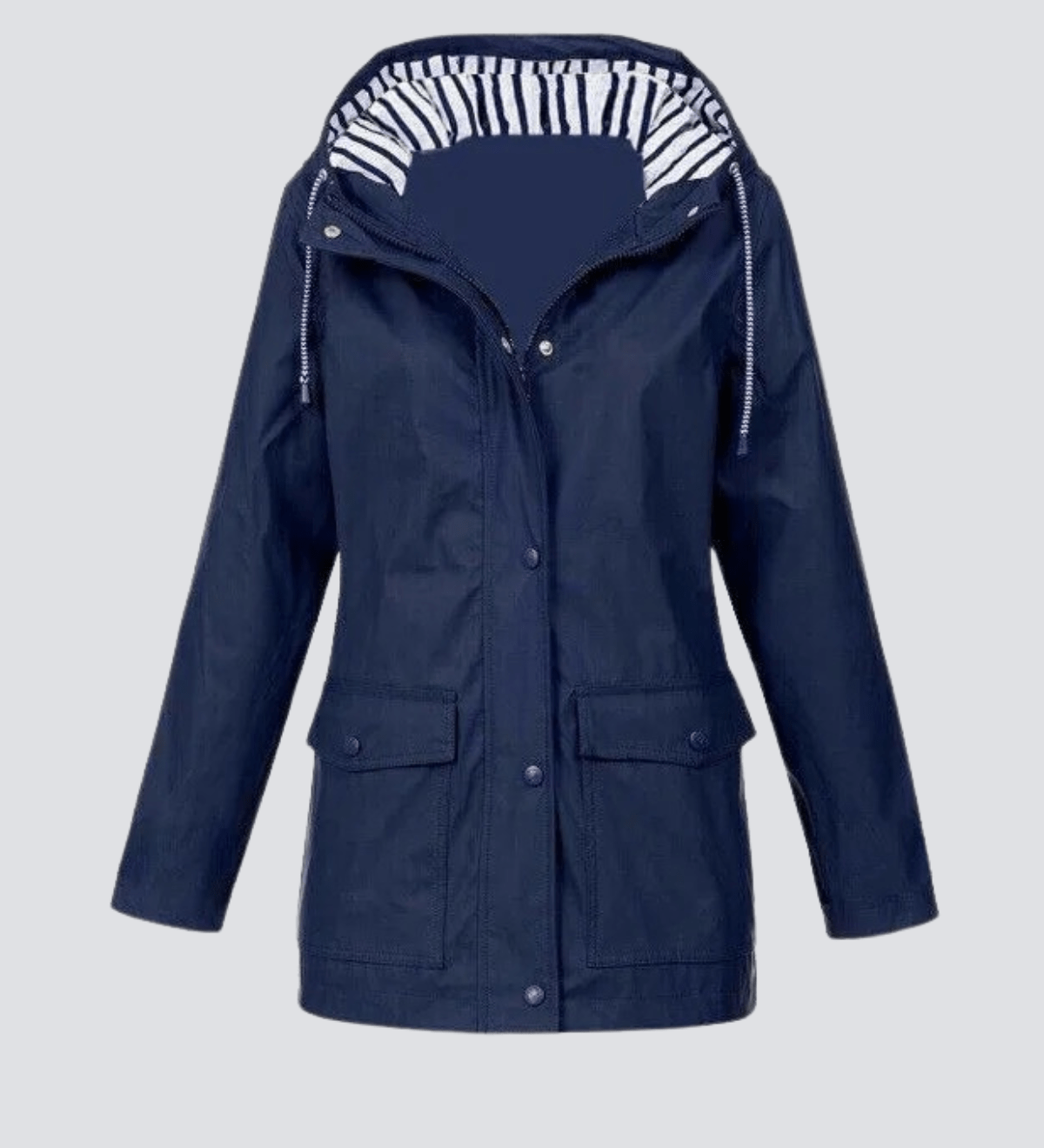 Vandtæt regnjakke med hætte til damer – stilfuld beskyttelse i al slags vejr