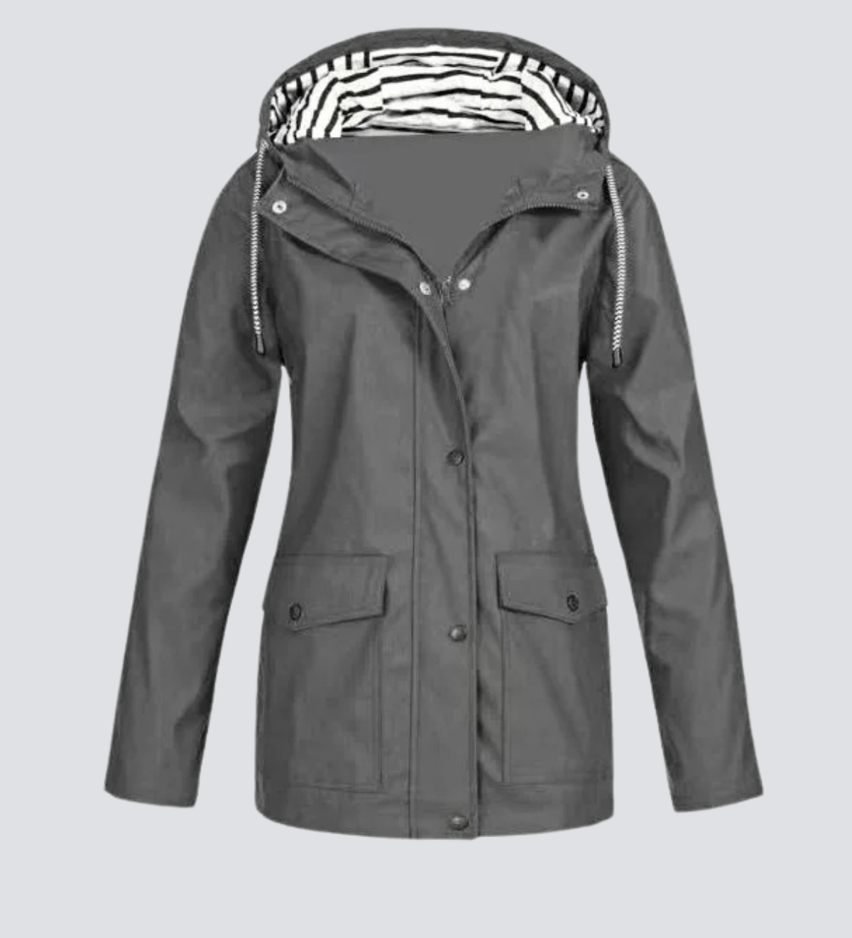 Vandtæt regnjakke med hætte til damer – stilfuld beskyttelse i al slags vejr