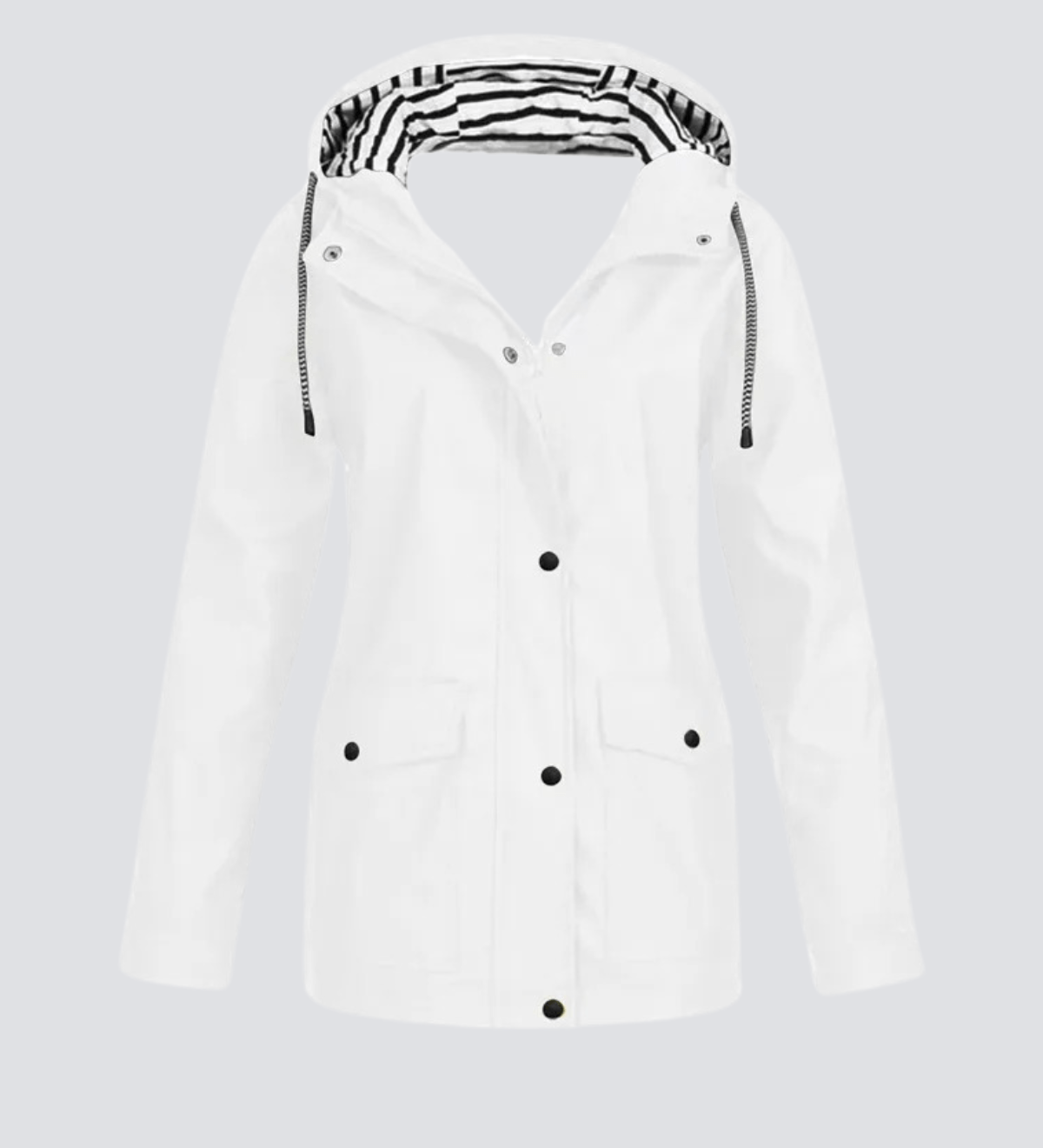 Vandtæt regnjakke med hætte til damer – stilfuld beskyttelse i al slags vejr