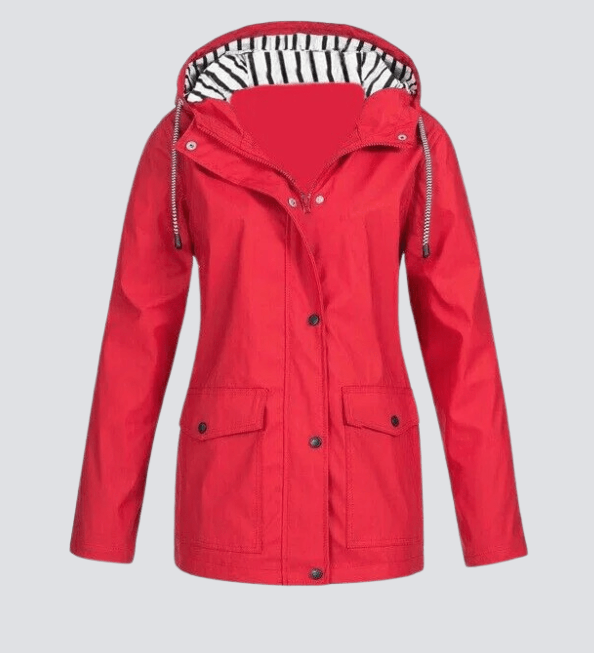 Vandtæt regnjakke med hætte til damer – stilfuld beskyttelse i al slags vejr