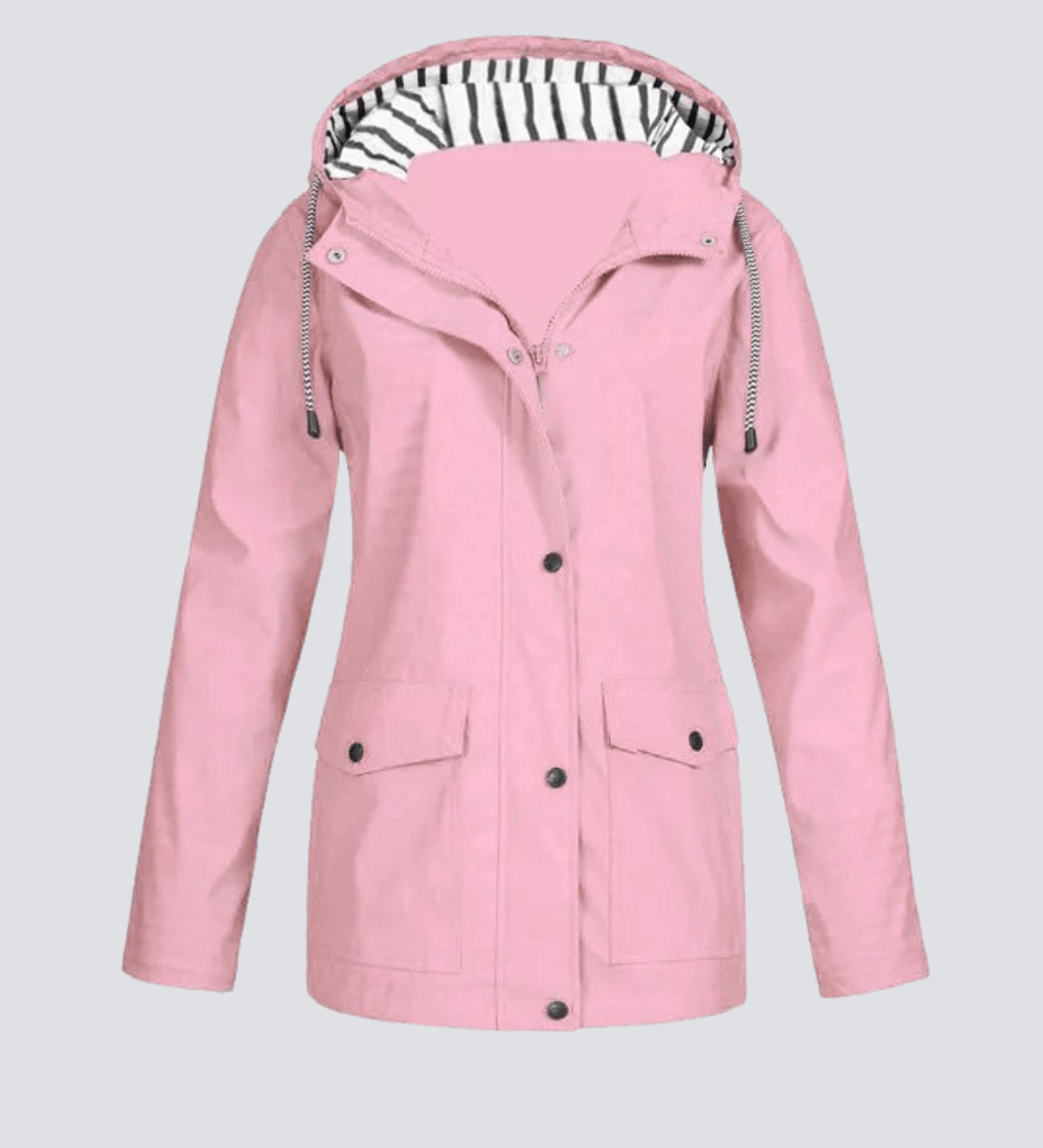 Vandtæt regnjakke med hætte til damer – stilfuld beskyttelse i al slags vejr