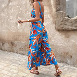 Sommer Jumpsuit med Blomsterprint og Bælte til Damer