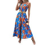 Sommer Jumpsuit med Blomsterprint og Bælte til Damer