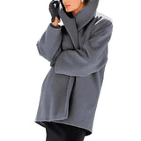 Elegant oversized frakke med høj krave – tidløs og varm