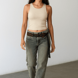 Straight-leg jeans med midtalje – afslappet pasform til hverdagen