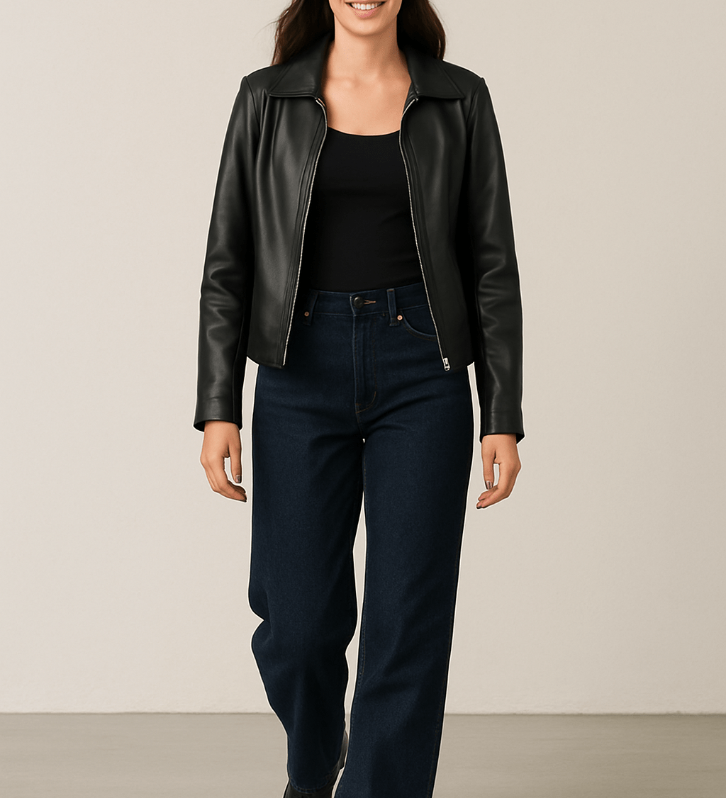 Straight-leg jeans med midtalje – afslappet pasform til hverdagen
