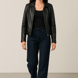 Straight-leg jeans med midtalje – afslappet pasform til hverdagen