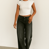 Straight-leg jeans med midtalje – afslappet pasform til hverdagen