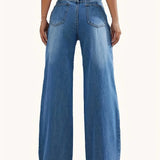 Wide-leg jeans med høj talje – klassisk pasform og tidløs stil