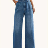 Wide-leg jeans med høj talje – klassisk pasform og tidløs stil