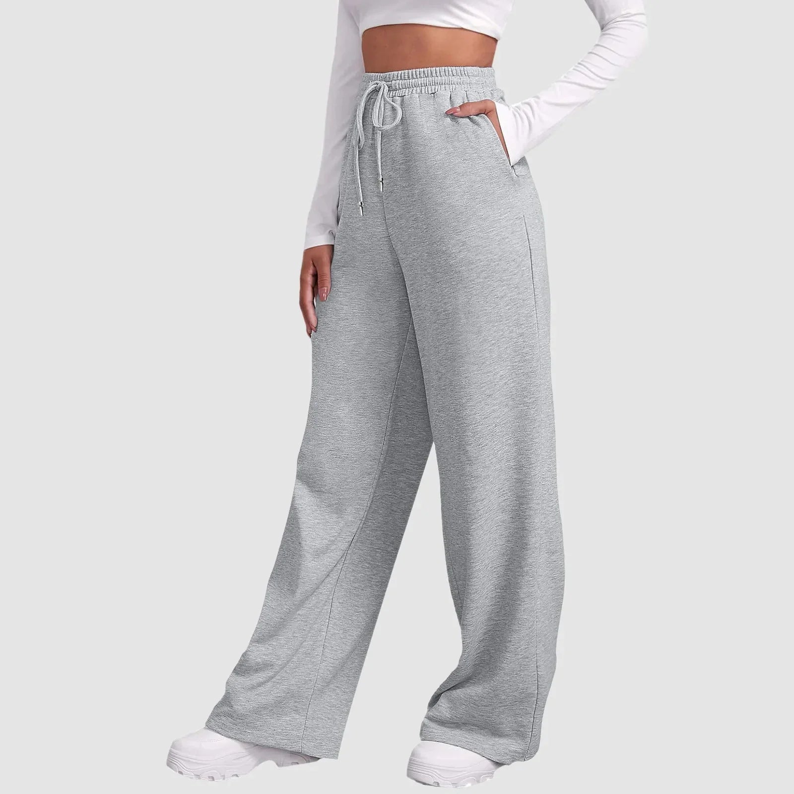Lysegrå sweatpants til kvinder – komfort og stil i hverdagen