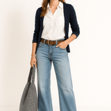 Højtaljede wide-leg jeans til kvinder – klassisk og komfortabel pasform