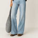 Højtaljede wide-leg jeans til kvinder – klassisk og komfortabel pasform