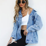 Oversized Denimjakke til Kvinder – Trendy og Komfortabel Hverdagsstil