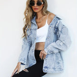 Oversized Denimjakke til Kvinder – Trendy og Komfortabel Hverdagsstil