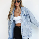 Oversized Denimjakke til Kvinder – Trendy og Komfortabel Hverdagsstil