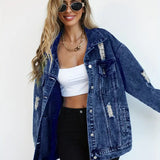 Oversized Denimjakke til Kvinder – Trendy og Komfortabel Hverdagsstil