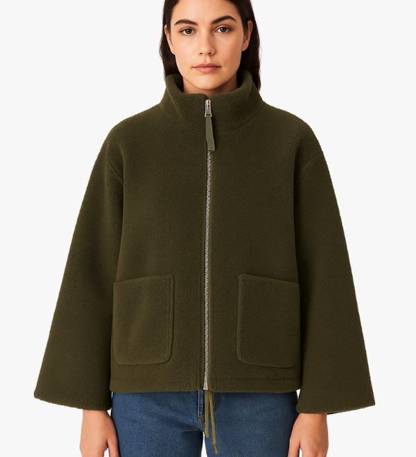 Teddy fleece jakke – varm, blød og stilfuld