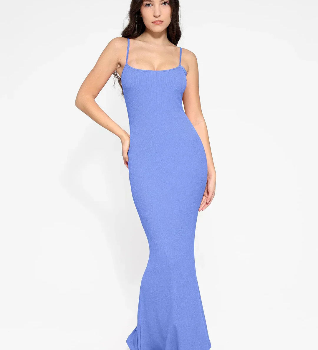 Elegant maxikjole med stropper – Flatterende kropsnær pasform