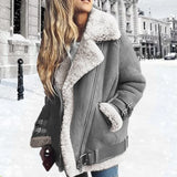 Varm Vinterjakke med Teddyfor og Elegant Casual Stil