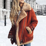 Varm Vinterjakke med Teddyfor og Elegant Casual Stil
