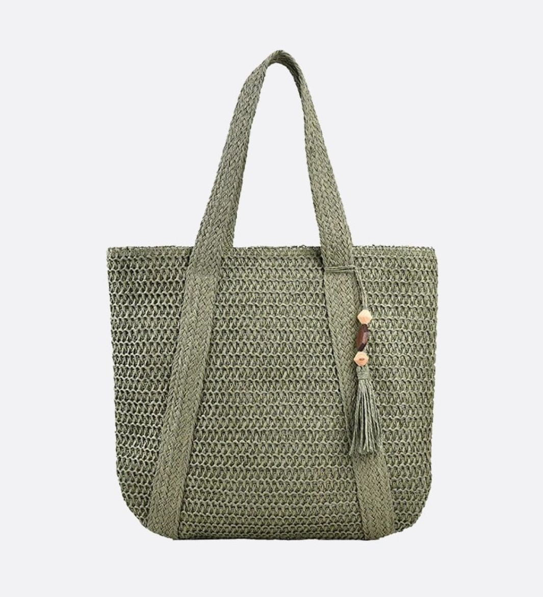 Strå Tote Taske – Rummelig og Naturlig Sommertaske