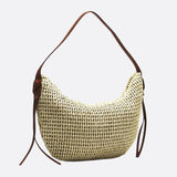 Halvmåne Stråtaske – Elegant Sommerdesign i Naturmateriale
