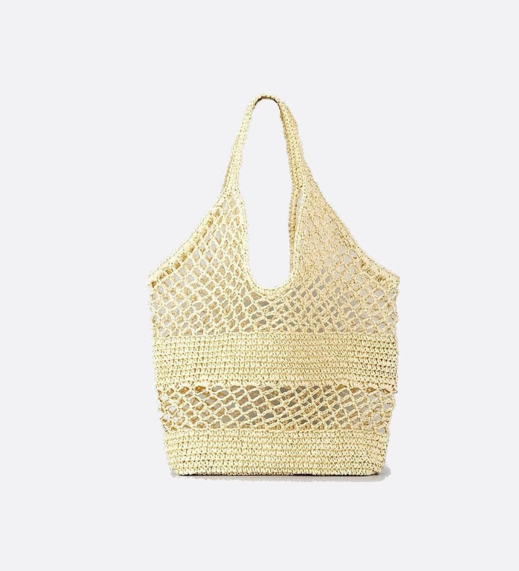 Strå- og Hæklet Tote Taske – Naturlig og Boheme-inspireret Sommertaske