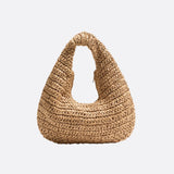 Strå Hobo Taske – Blød og Rummelig Sommertaske i Naturlook