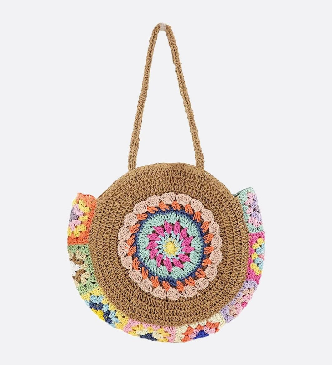 Rund Stråtaske – Elegant og Naturlig Sommertaske