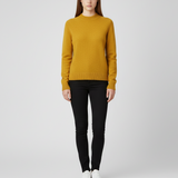 Klassisk Strikket Dame Sweater med Rund Hals
