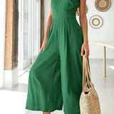 Asymmetrisk Jumpsuit med Én Skulder og Vide Ben