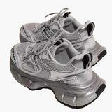 Sporty Sneakers med Mesh og Stødabsorberende Sål