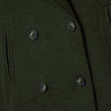 Kort dobbeltradet damefrakke – stilfuld overgangsjakke i tidløst design