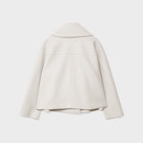 Kort dobbeltradet damefrakke – stilfuld overgangsjakke i tidløst design